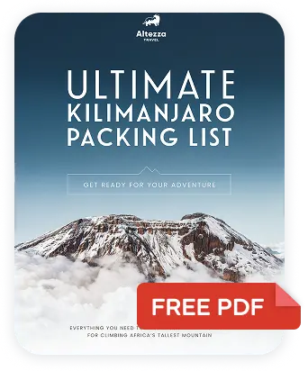 Recibí tu lista de equipo para Kilimanjaro en PDF