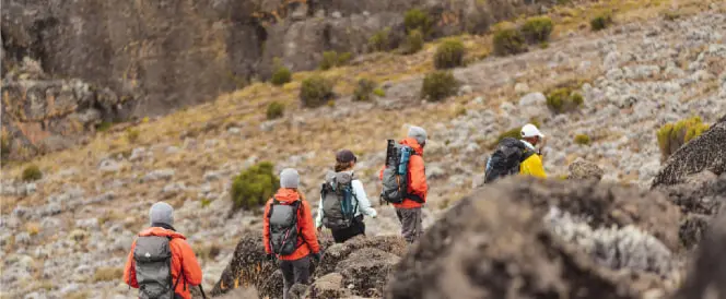 Ruta Rongai - Day 5 - Trekking desde el campamento Mawenzi Tarn hasta el campamento Kibo Hut